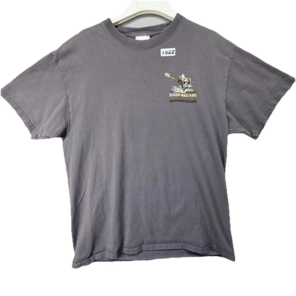 2016 Slosh Masters Invitational T-Shirt Adult Large Gray Fishing‎ Graphic Tee